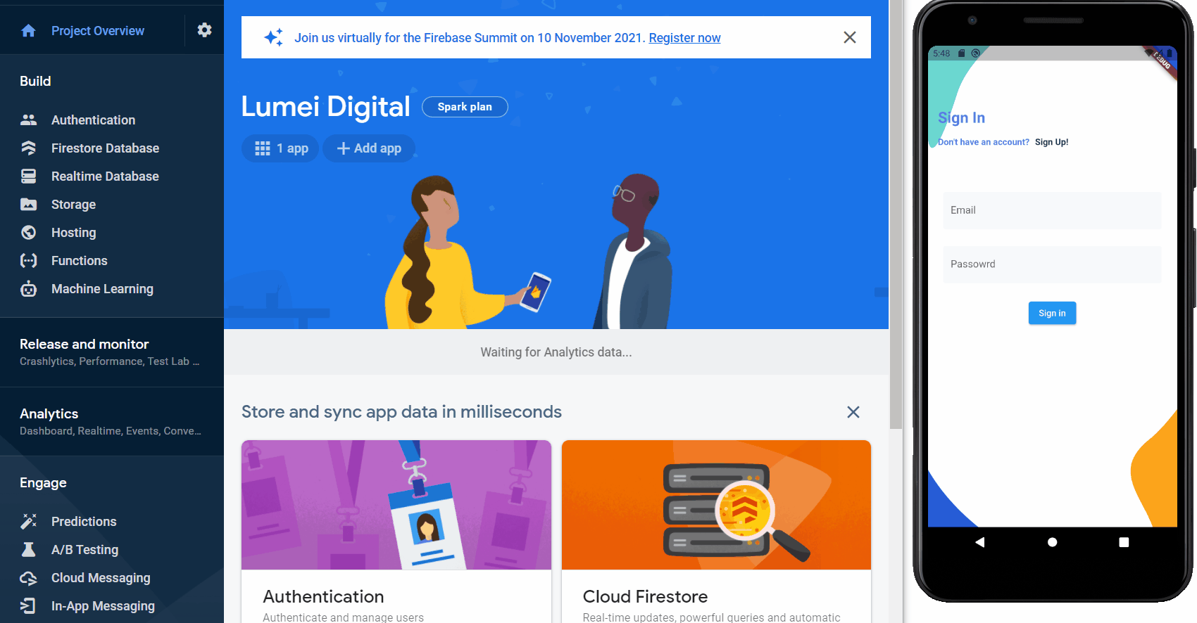 Flutter tutorial for beginners step by step using Firebase — Lumei Digital