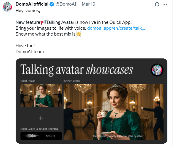 Domoaiは音声イメージ生成の機能を起動しますデジタル人間：デジタルコンテンツの作成新しいブレークスルーの案内係-AI記事