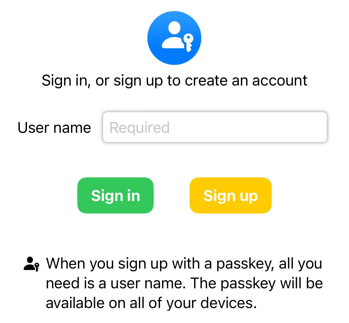 iPhone의 Crux Passkey