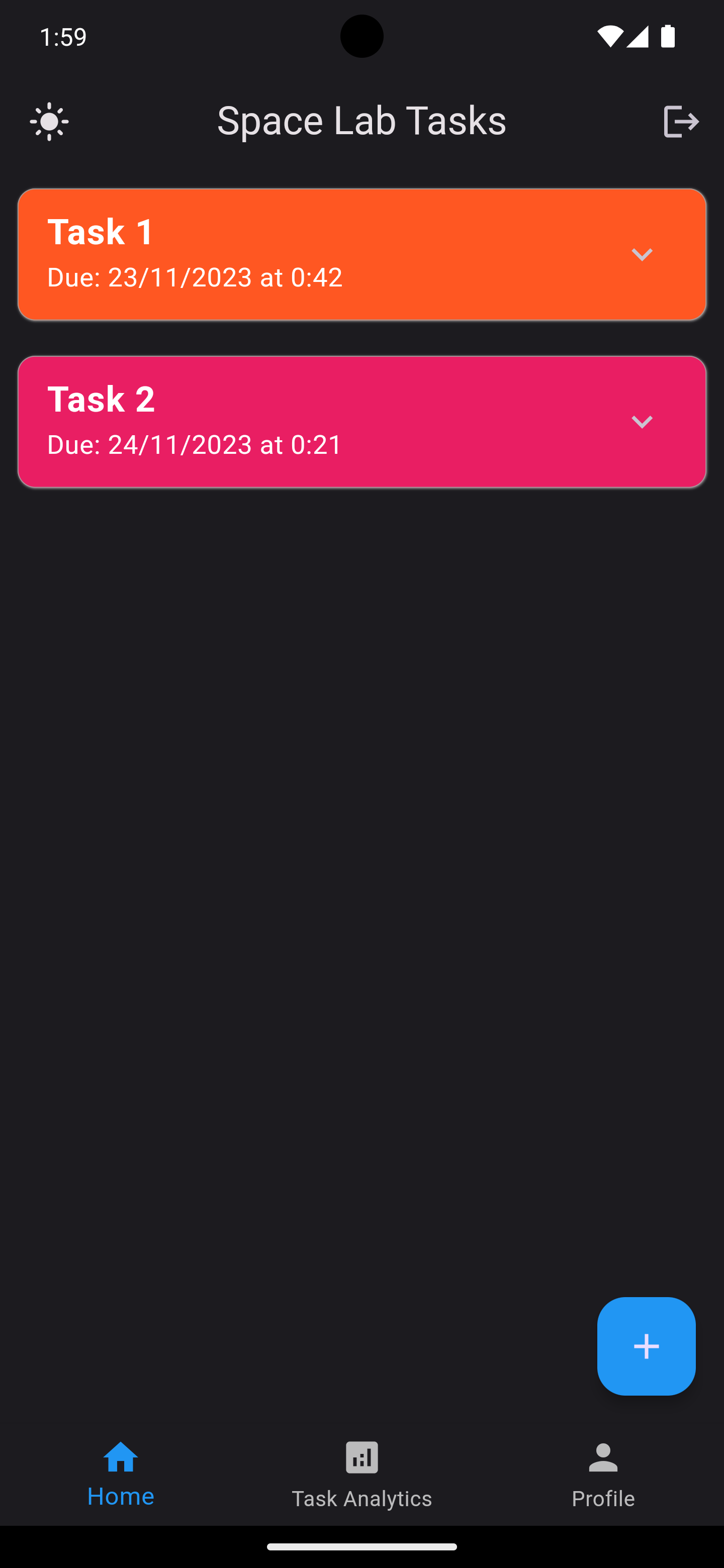 TODO 목록 어두운 곳