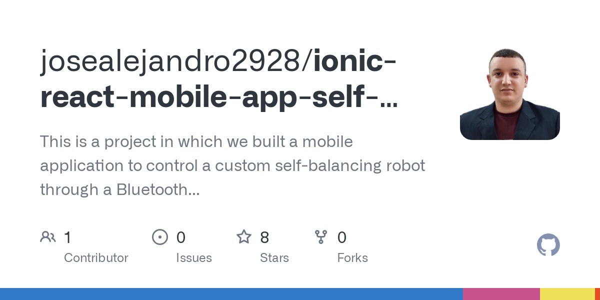 ionic react mobile app self balancing robot
