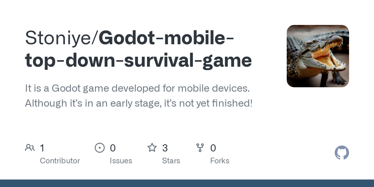 Godot mobile top down survival game