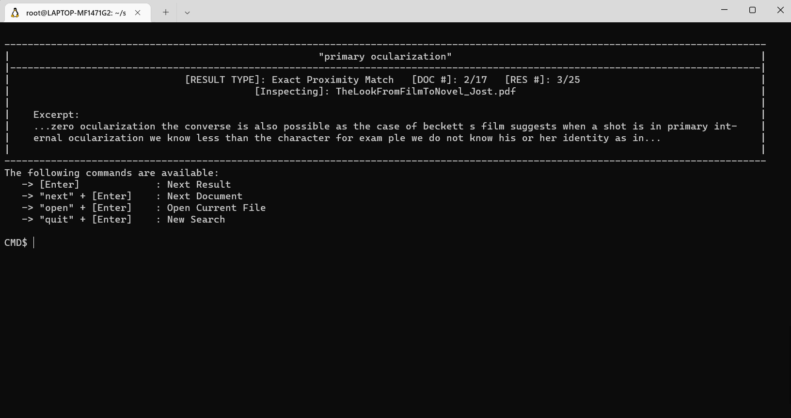 유틸리티로 검색하는 예.