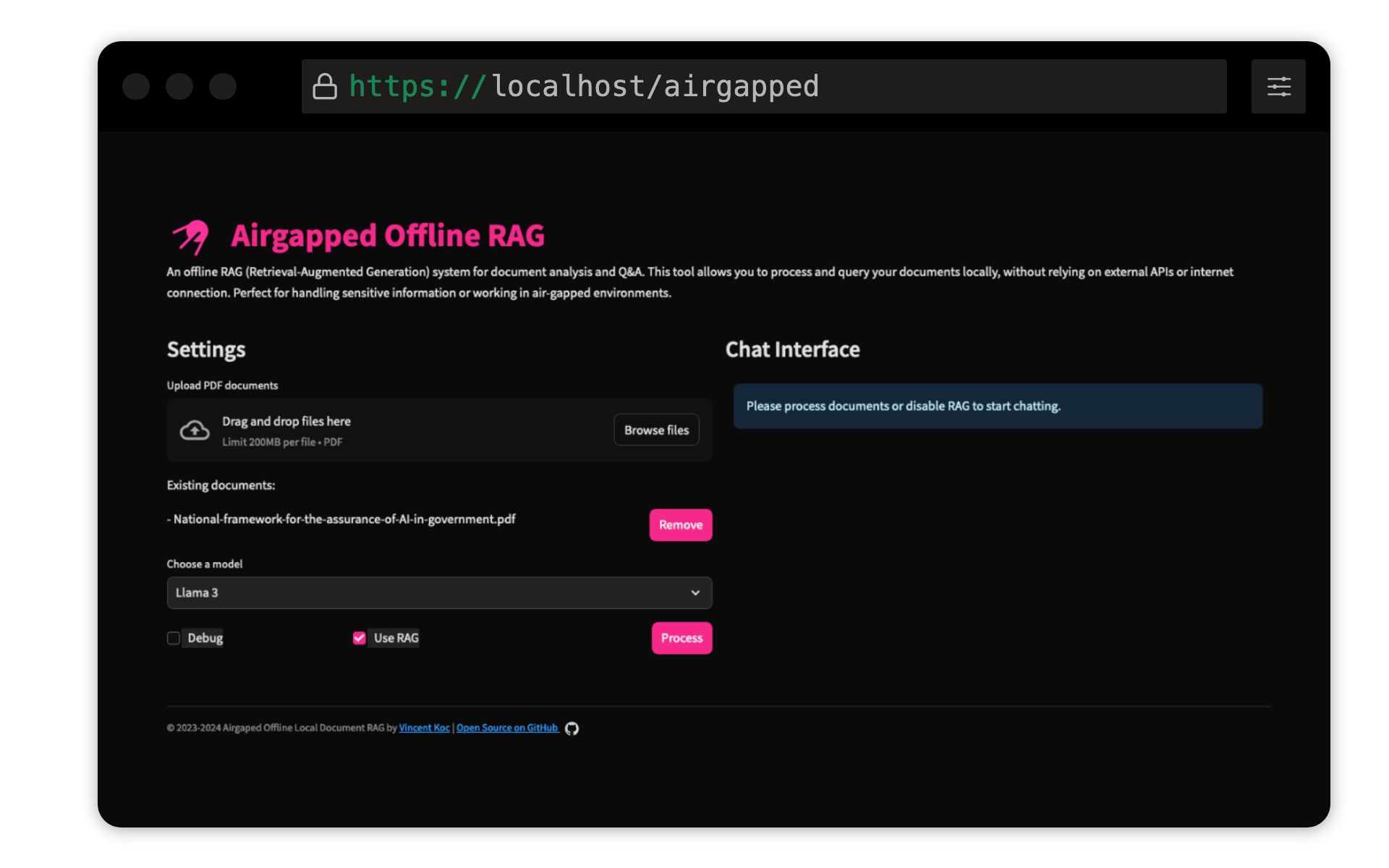 스크린 샷 AirGapped_offline_rag-screenshot.png