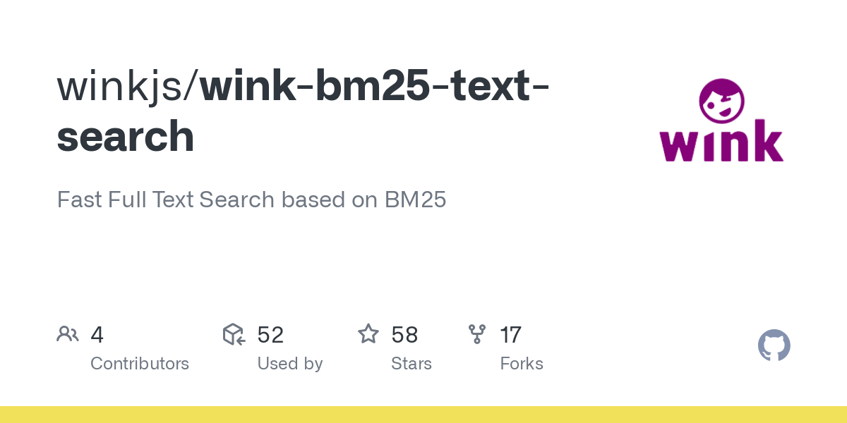 wink bm25 text search
