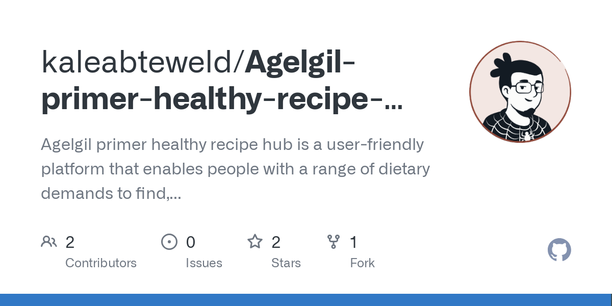Agelgil primer healthy recipe hub backend
