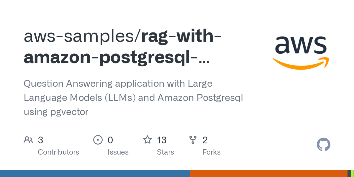 rag with amazon postgresql using pgvector and sagemaker