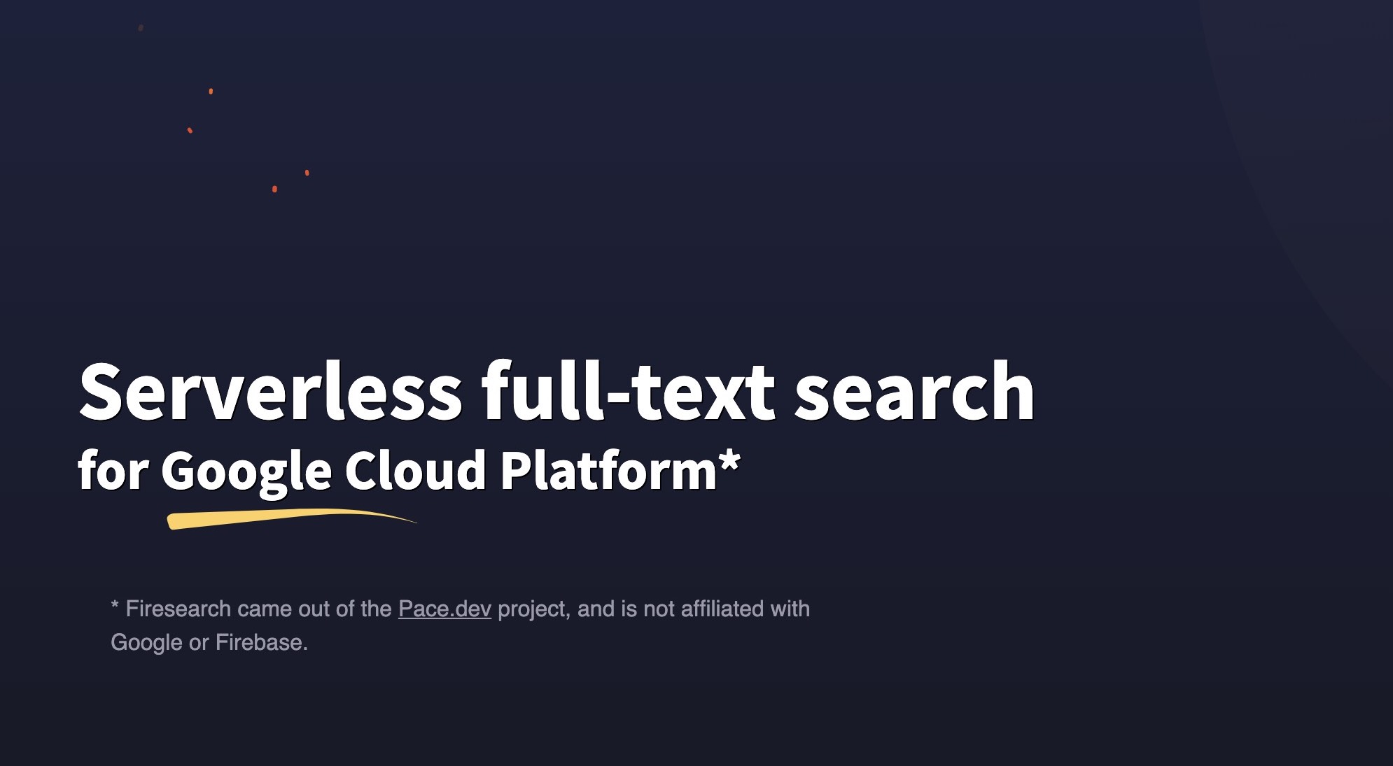Firesearch는 서버리스 전문 검색 솔루션입니다