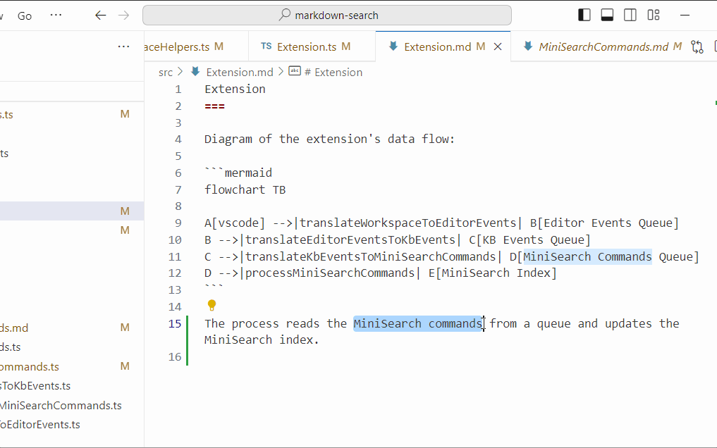 데모 : 검색 결과에서 링크를 추가하십시오
