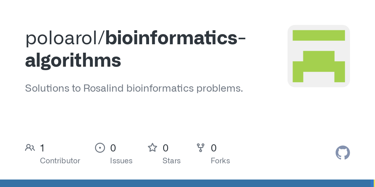 bioinformatics algorithms