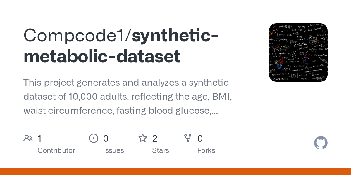 synthetic metabolic dataset