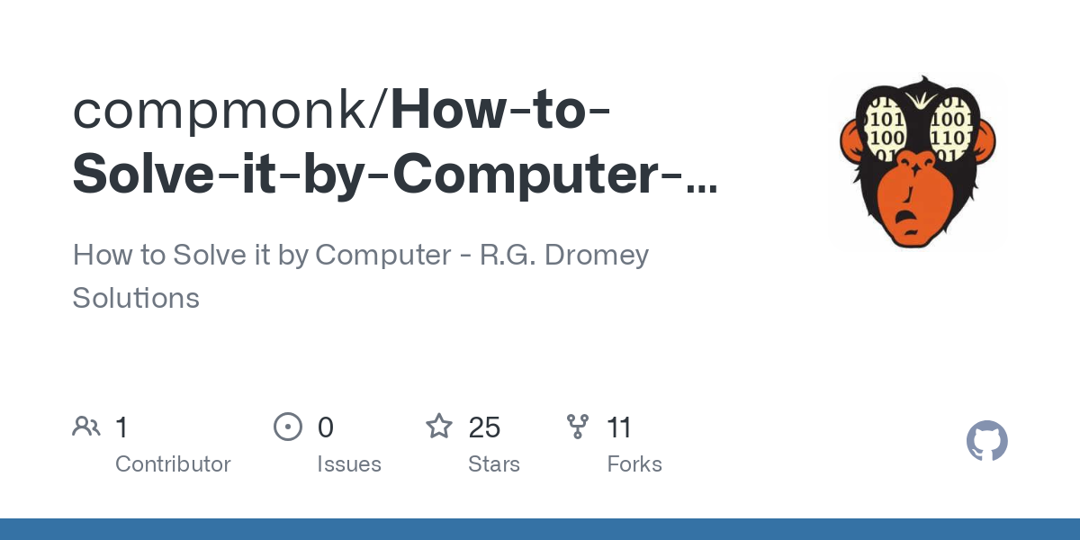 How to Solve it by Computer R G Dromey