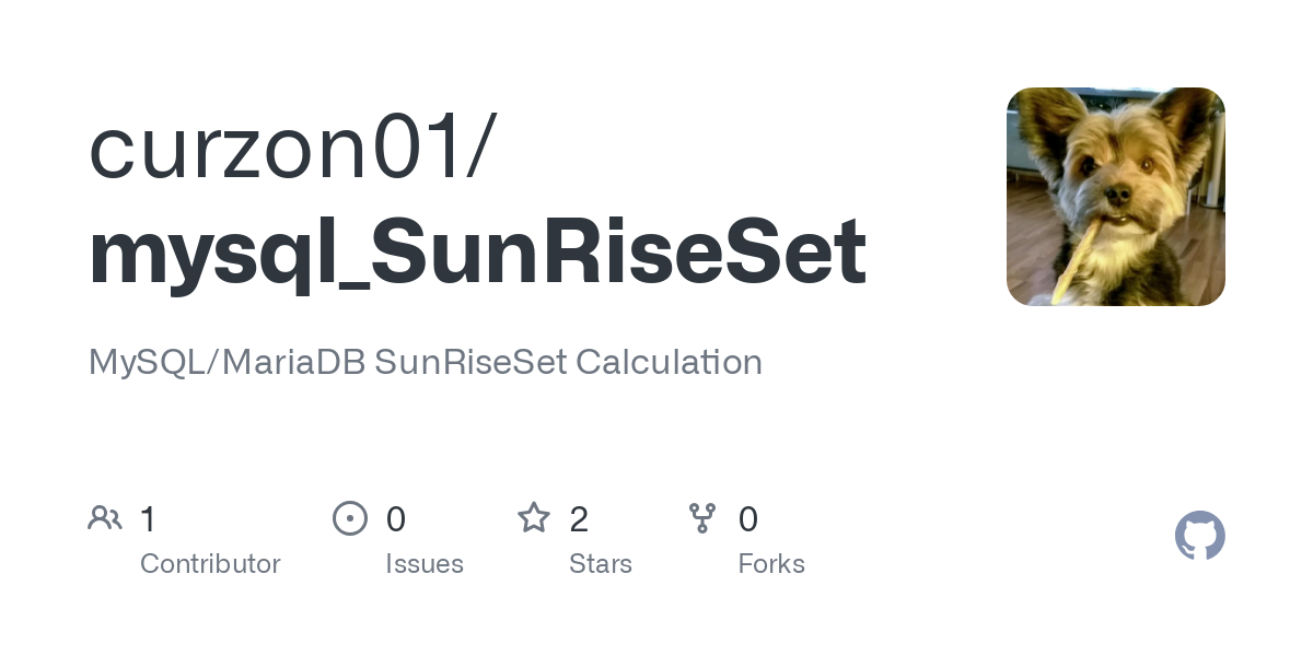 mysql_SunRiseSet
