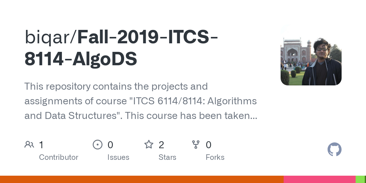 Fall 2019 ITCS 8114 AlgoDS