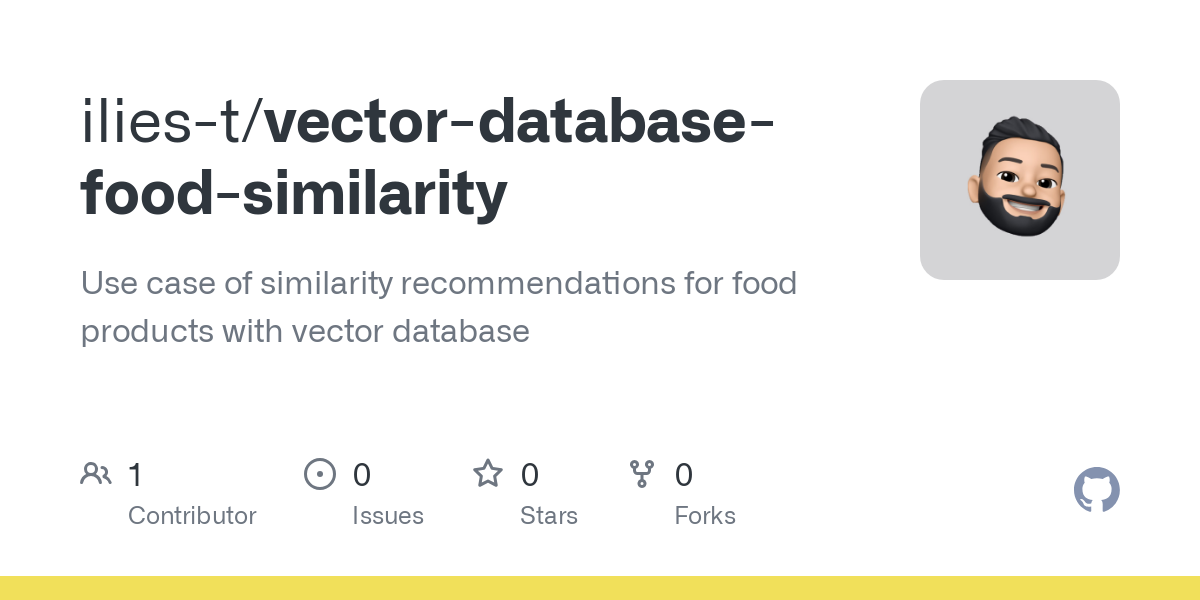 vector database food similarity