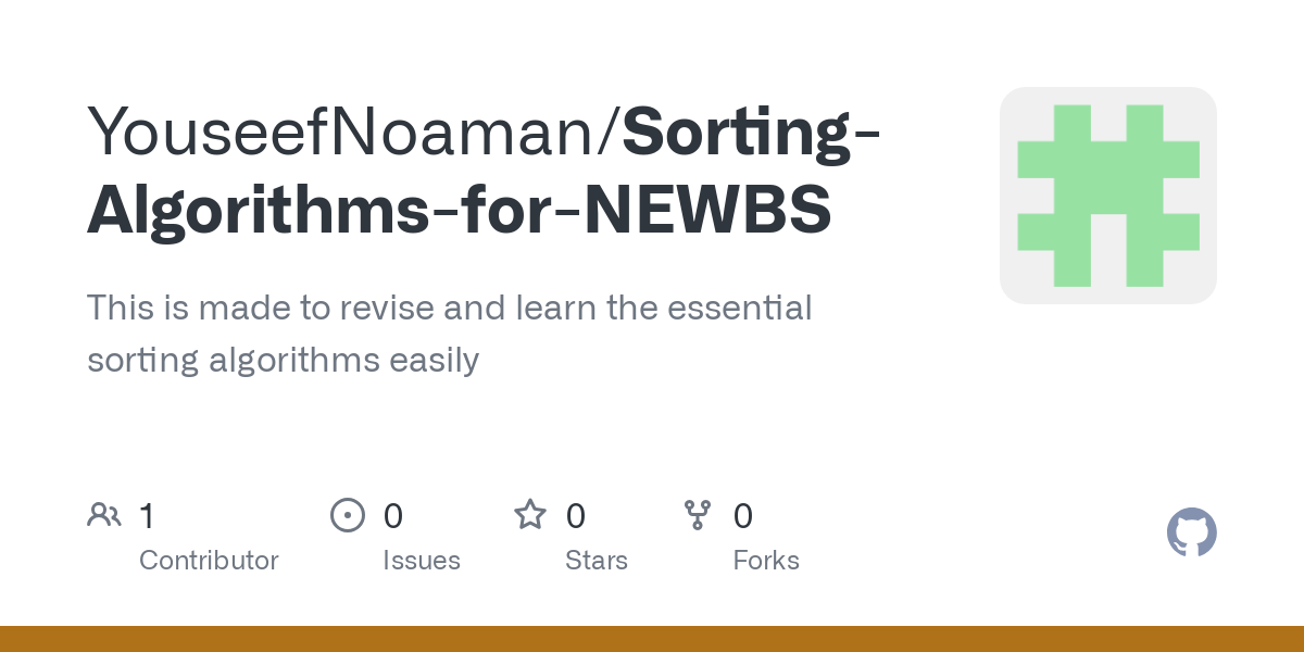 Sorting Algorithms for NEWBS