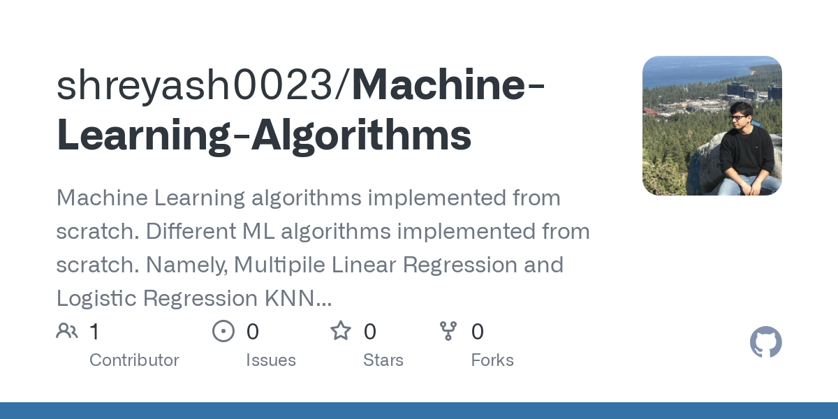 Machine Learning Algorithms