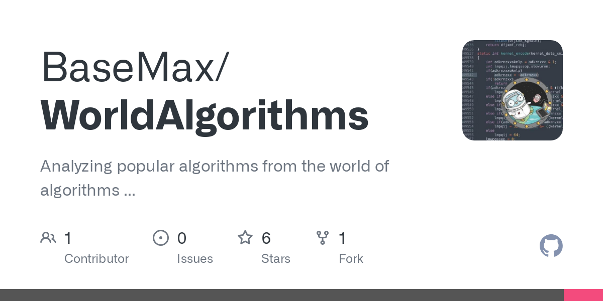 WorldAlgorithms
