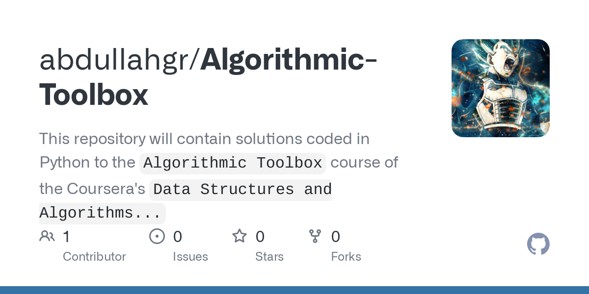 Algorithmic Toolbox