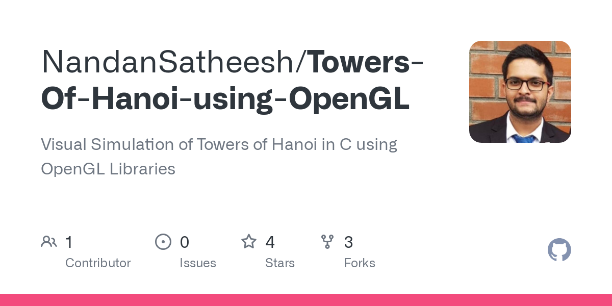 Towers Of Hanoi using OpenGL