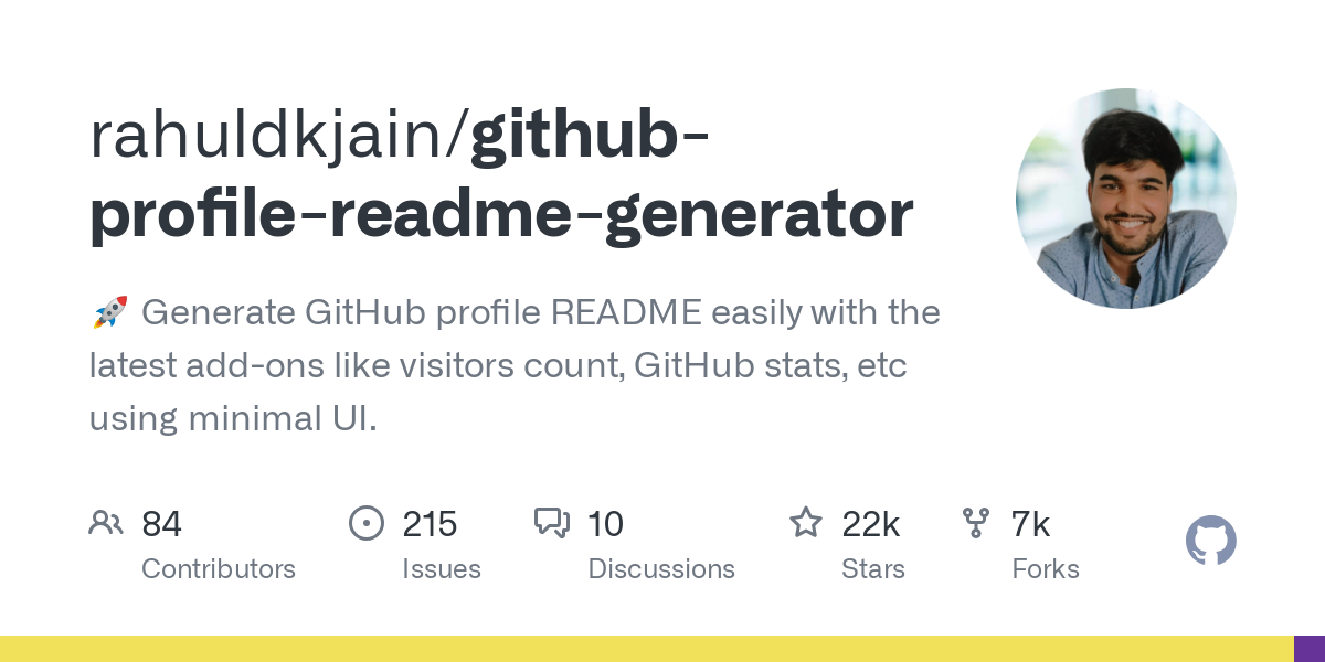 github profile readme generator