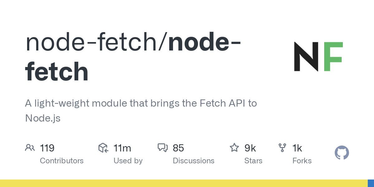 node fetch