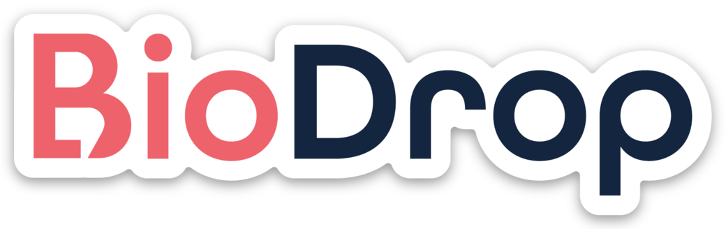 스티커에 바이오 드롭 로고
