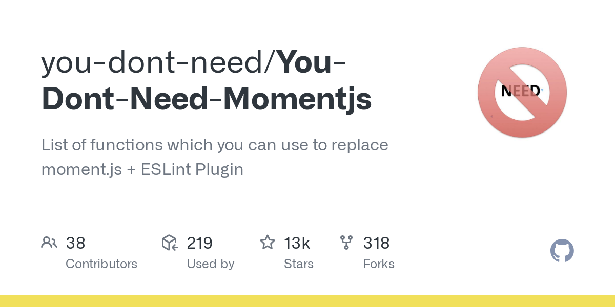 You Dont Need Momentjs