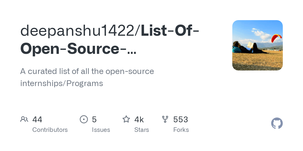 List Of Open Source Internships Programs