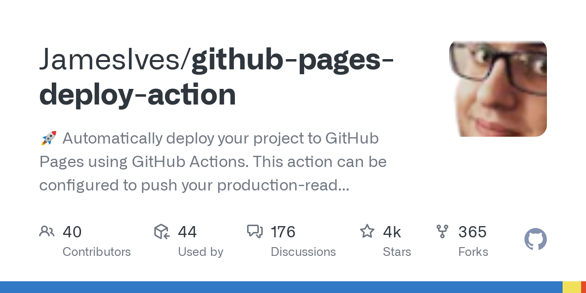 github pages deploy action