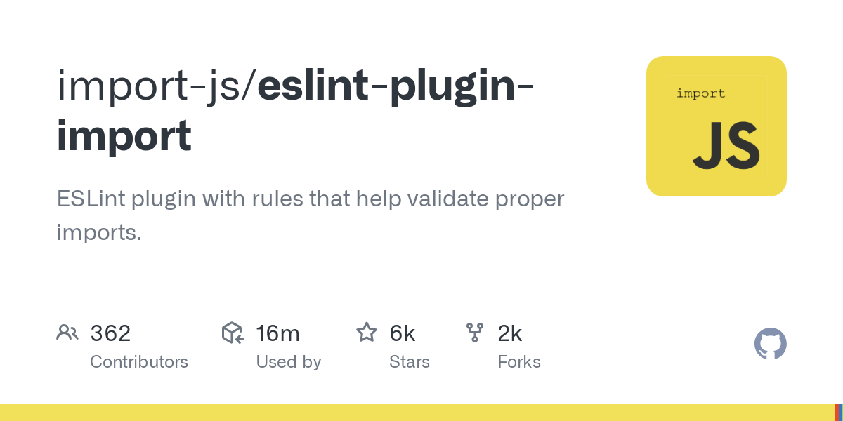 eslint plugin import