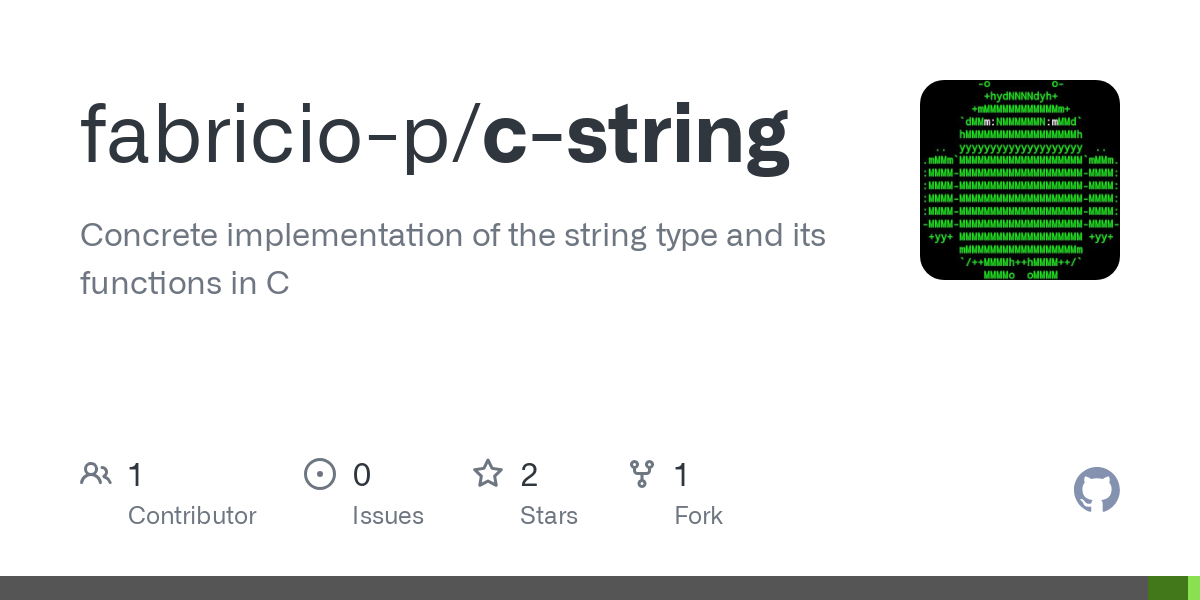 c string