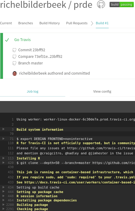 그림 7. 'PRDE'패키지의 헤더 첫 번째 빌드