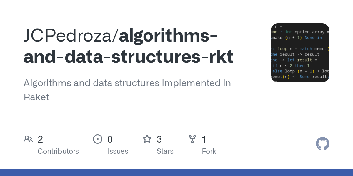 algorithms and data structures rkt