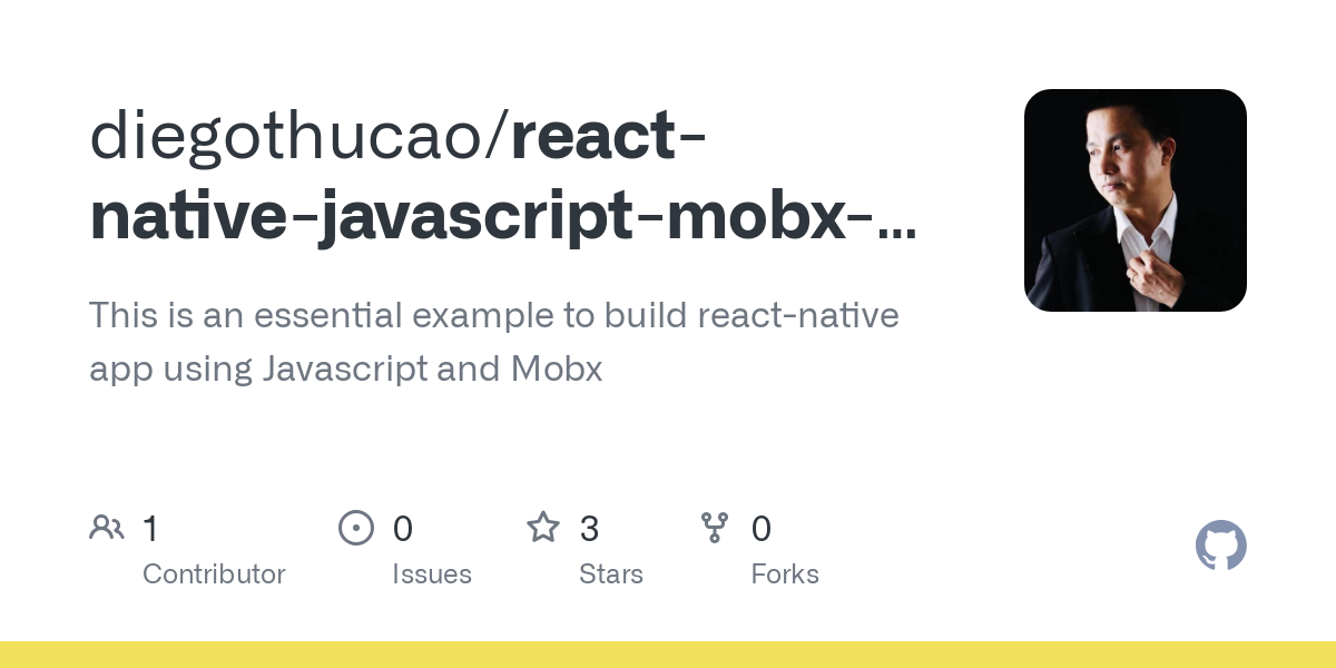 react native javascript mobx template