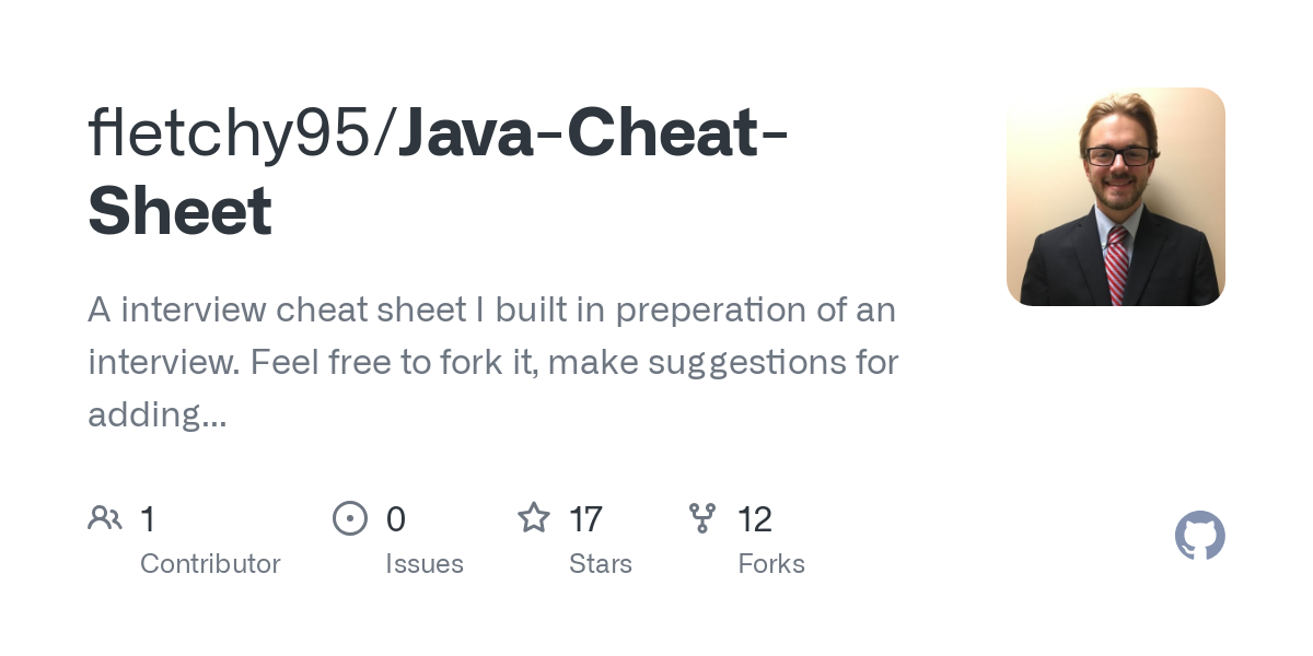 Java Cheat Sheet