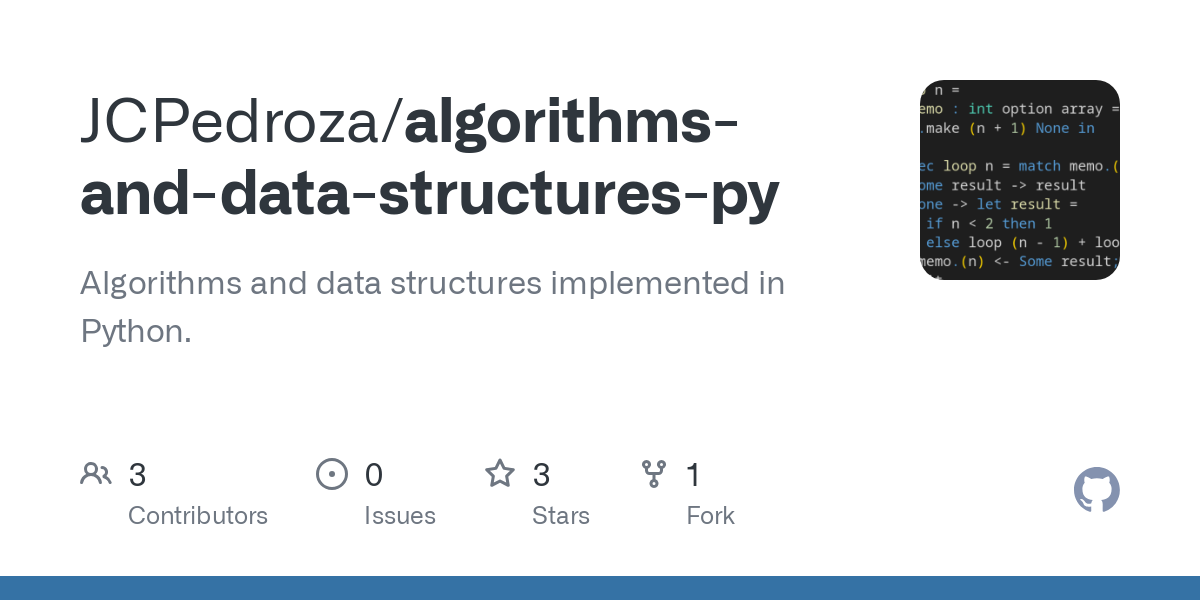 algorithms and data structures py