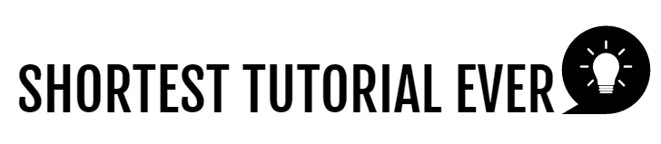 가장 짧은 튜토리얼