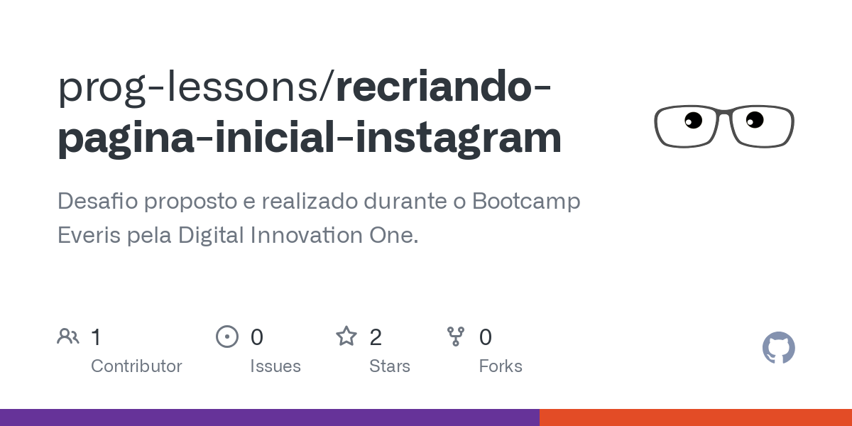 recriando pagina inicial instagram