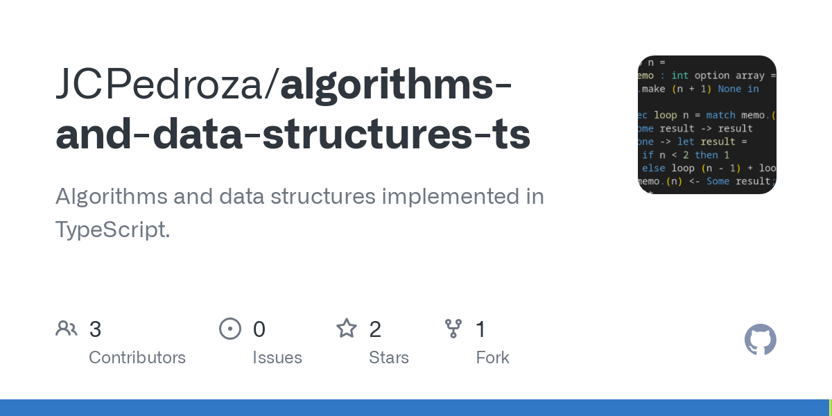 algorithms and data structures ts