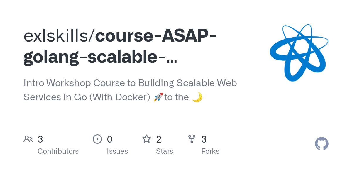 course ASAP golang scalable webservices