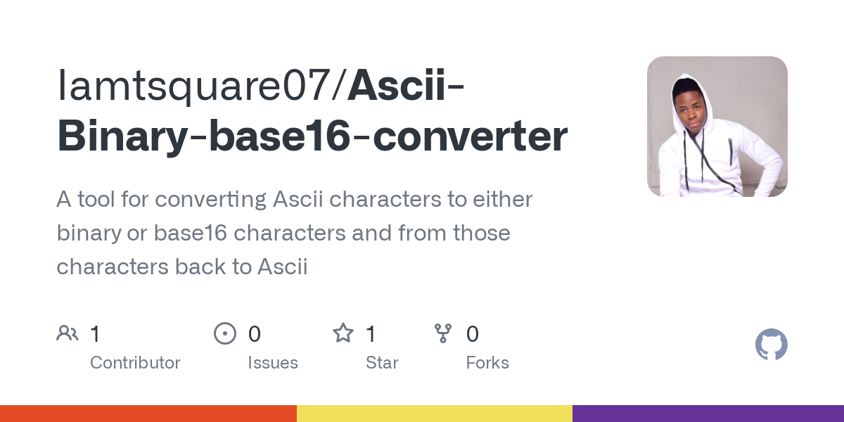 Ascii Binary base16 converter