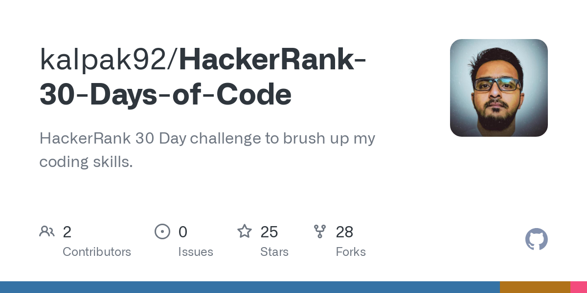 HackerRank 30 Days of Code