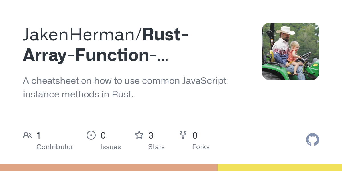 Rust Array Function Cheatsheet for JavaScript Developers