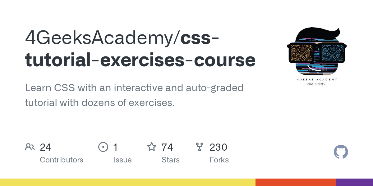 css tutorial exercises course
