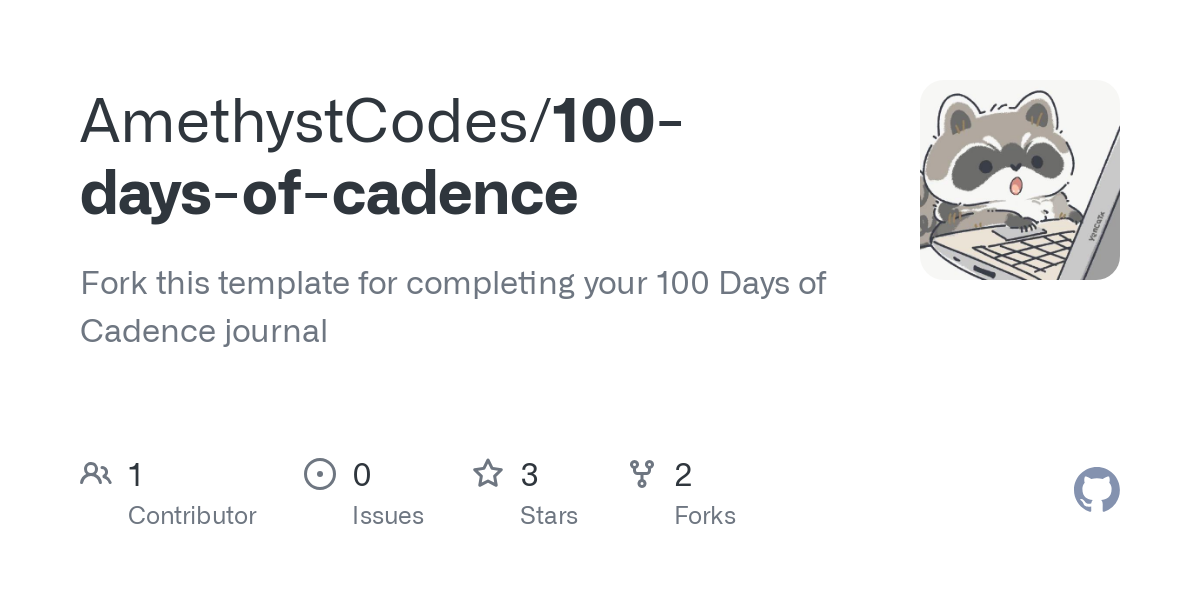 100 days of cadence