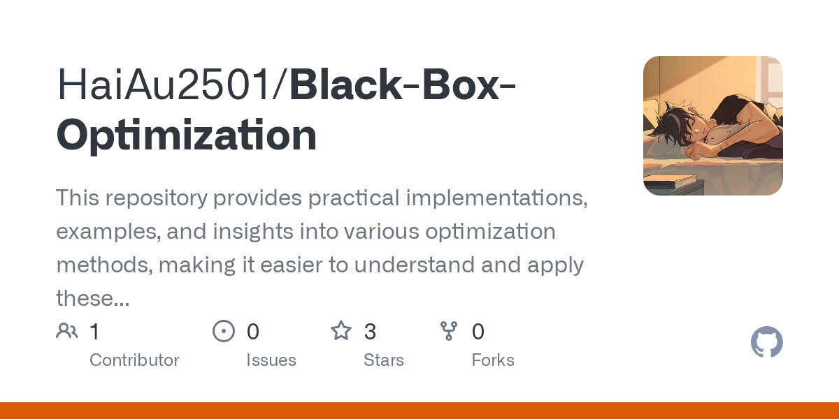 Black Box Optimization