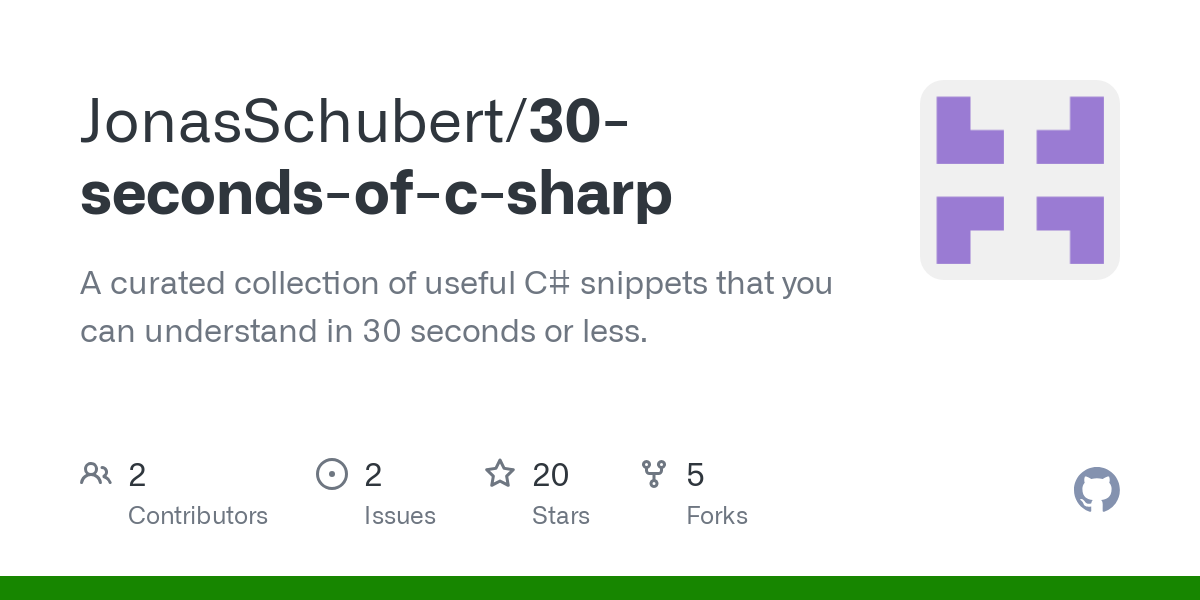 30 seconds of c sharp