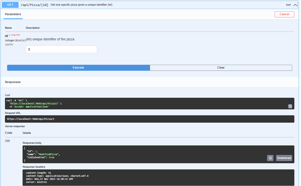 Holen Sie sich vorhandene Pizza - Patch ersetzen Sie Operationa Ersetzen