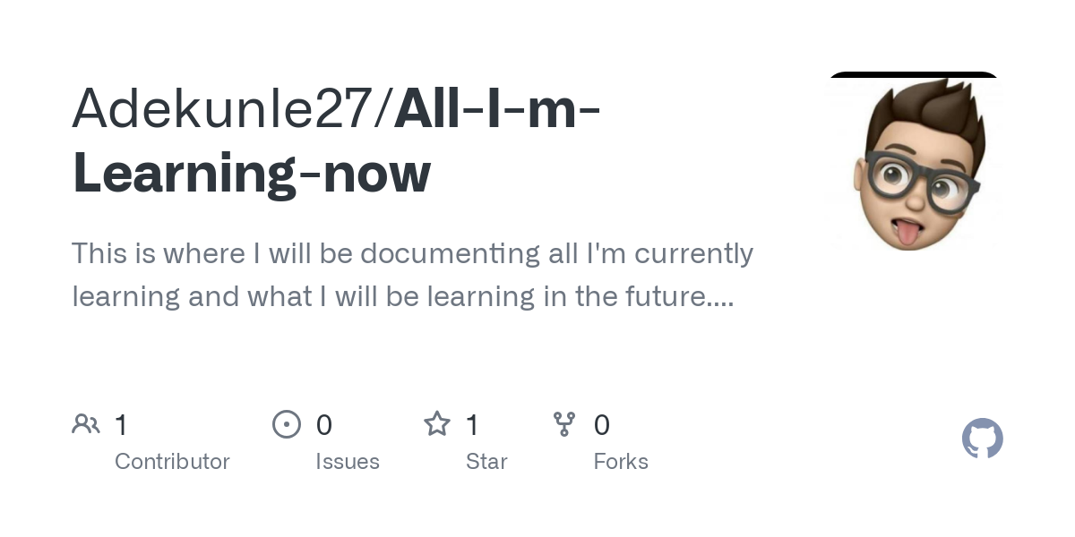 All I m Learning now